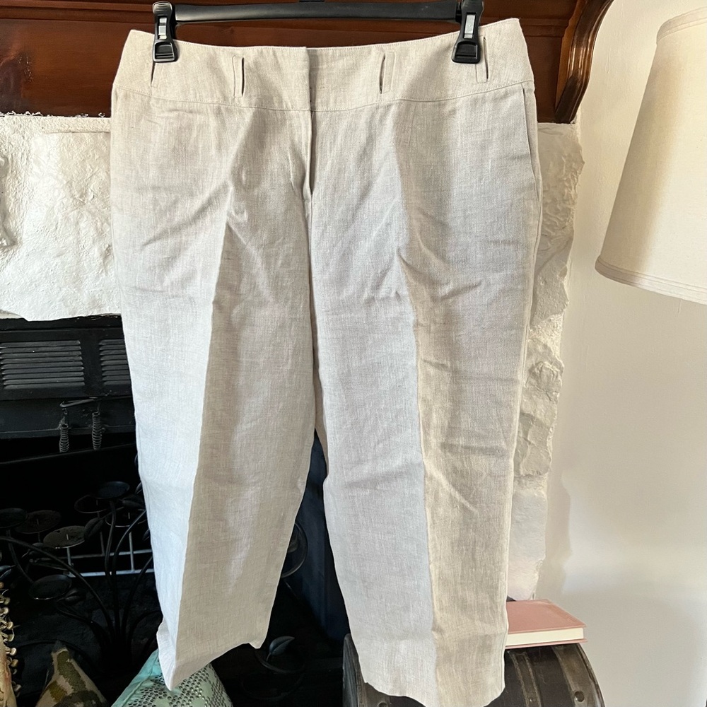 Talbots Capris Pure Irish Natural Linen Capris Size 16WP